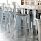 Flash Furniture Green-Blue Metal Stool with Gray Poly Seat ET-3534-30-DB-PL1G-GG - alternate 1